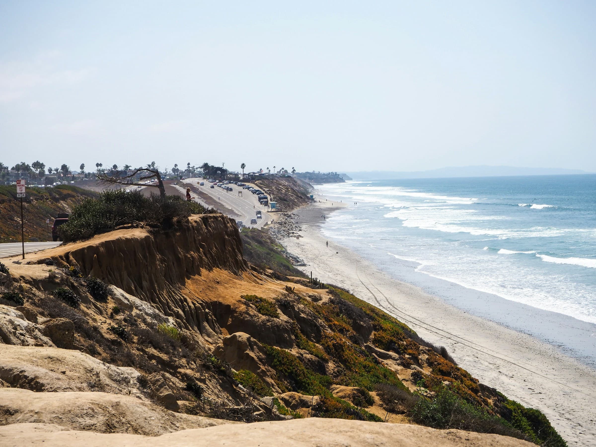 Coastal cliffs and beach in North San Diego County
