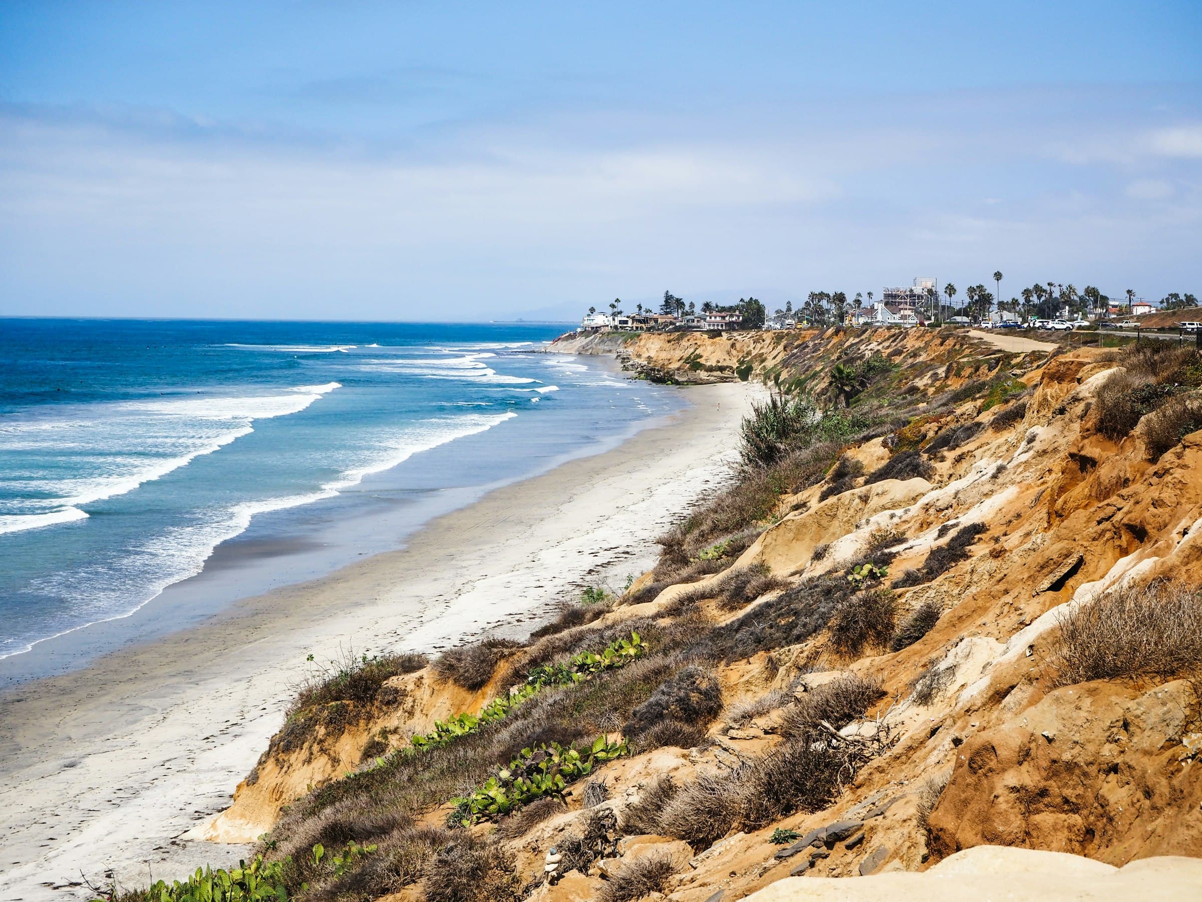 Pacific coastline along North County San Diego